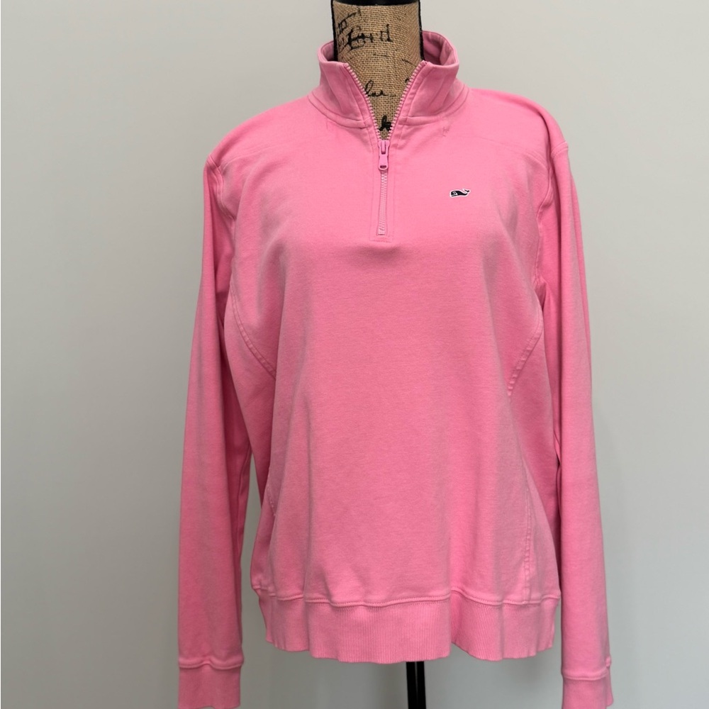 Vineyard Vines Women's Pink Quarter-Zip Pullover